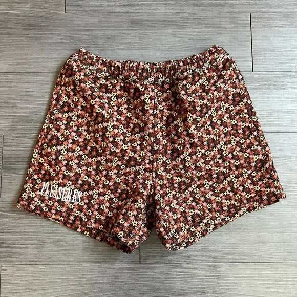 Pleasures Helium Woven Men’s Shorts Floral Tapestry Print Embroidered Size M